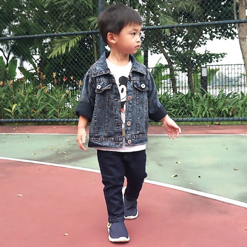 Jaket Jeans Anak Laki Laki Dan Perempuan Jaket Denim 1-5 Tahun
