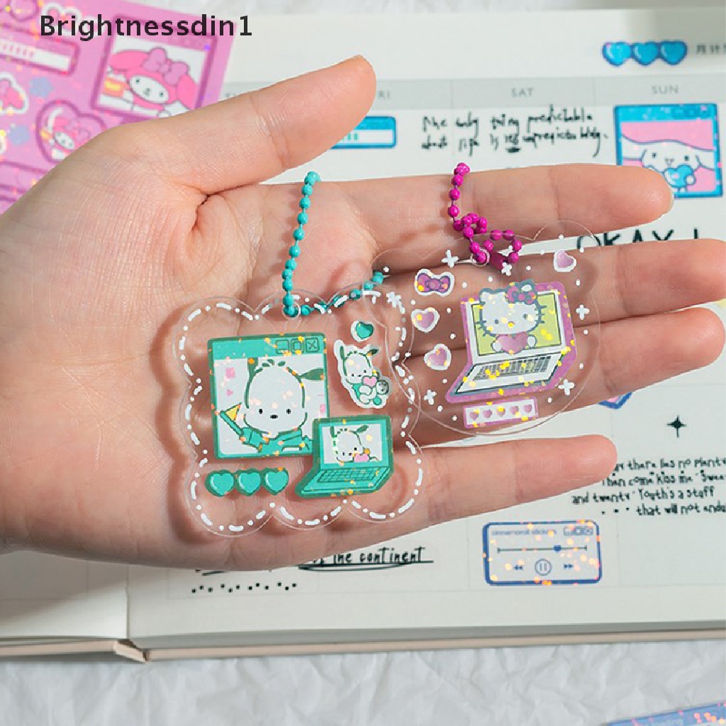 [Brightnessdin1] Sanrio Sticker Cinnamoroll Kuromi My Melody Hello Kitty Pachacco Pompompurin Dekorasi Stiker Planner Japanese Diary Boutique