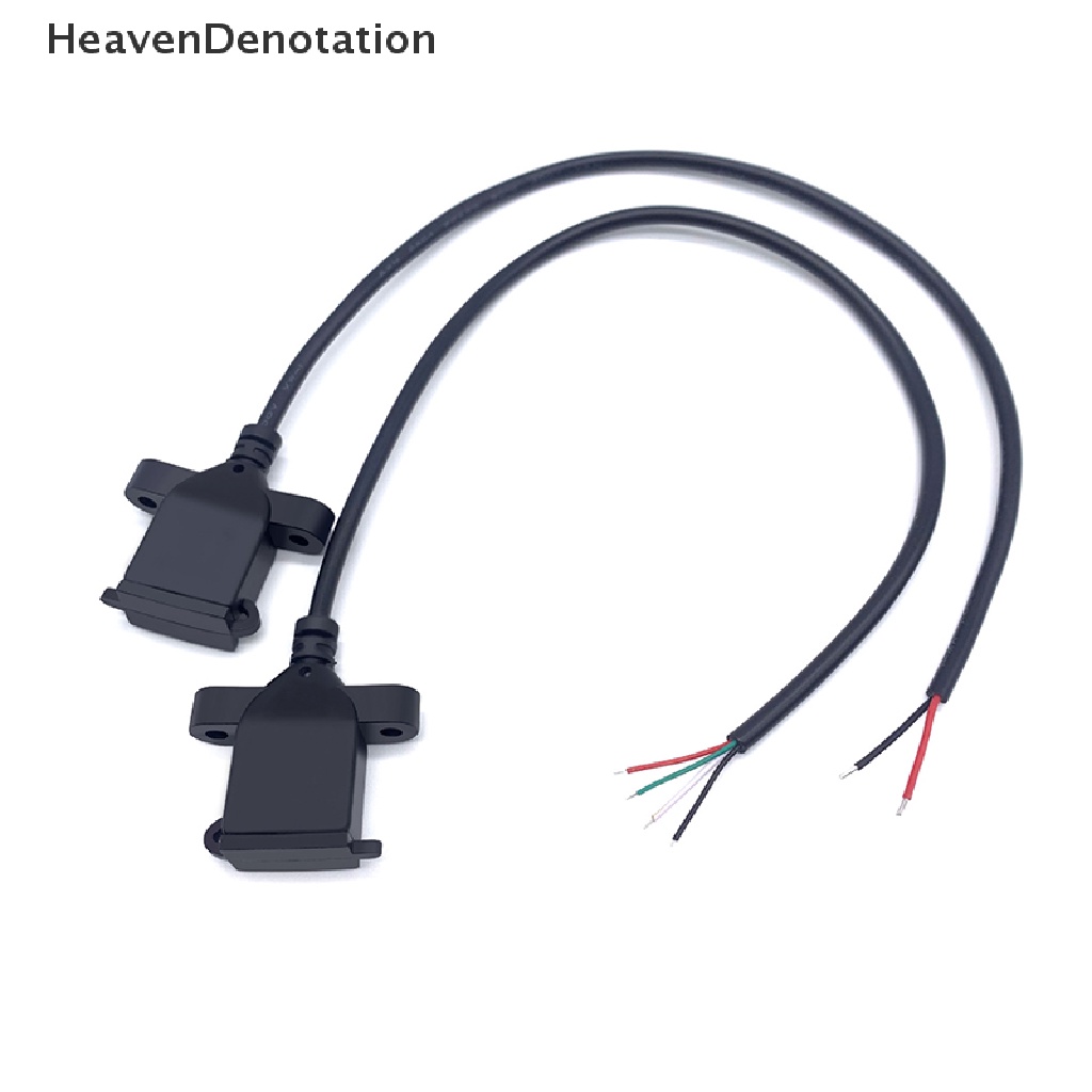 [HeavenDenotation] 2pin 4pin Diy USB Female Plug Power Socket Kabel Debu Bukti Penutup Konektor Kawat Las Power Supply Port Data Charging HDV