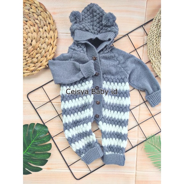 Ceisya Baby Id - Jumpswet Rajut Bayi / Kodok Rajut Bayi / Jaket Kodok Bayi Bayi Baru Lahir 3-9 Bulan