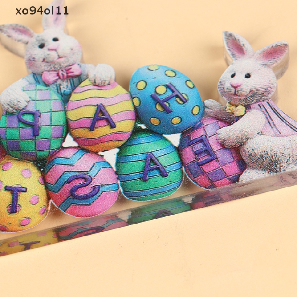 Xo 1Pc Easter Spring Bunny Tabletop Ornamen Resin Miniatur Patung Kelinci Lucu OL