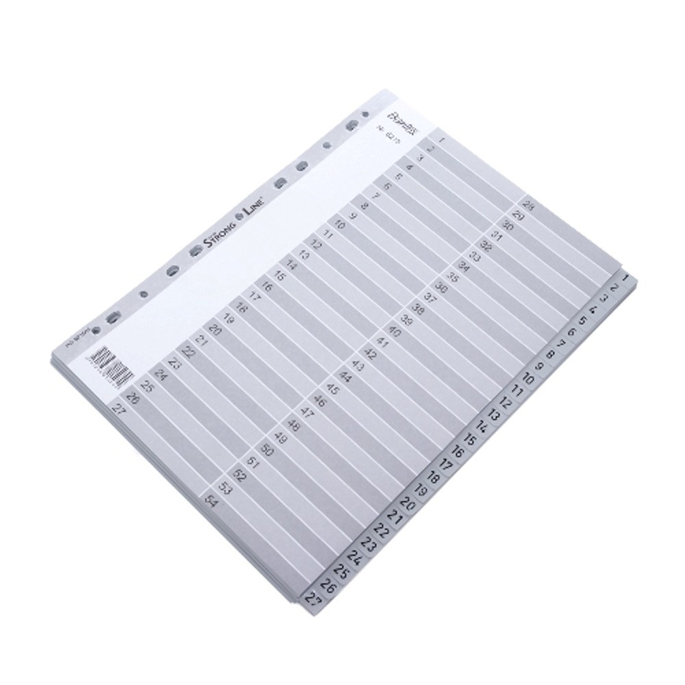 

Bantex PP Pembatas Binder Divider A4 54 Lembar Index Numeric