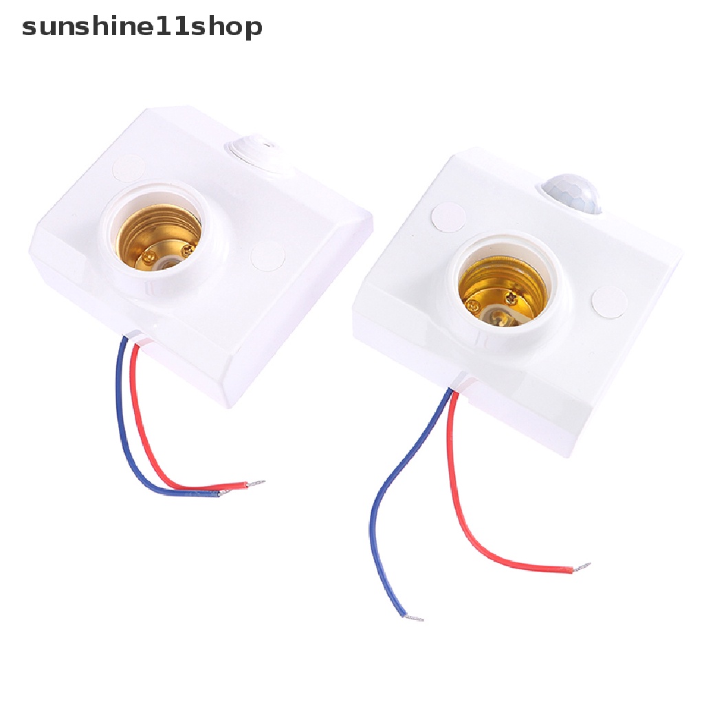 Sho Lampu Bohlam LED Sensor Infrared IR Tubuh Manusia Otomatis E27 Base Lamp Holder N