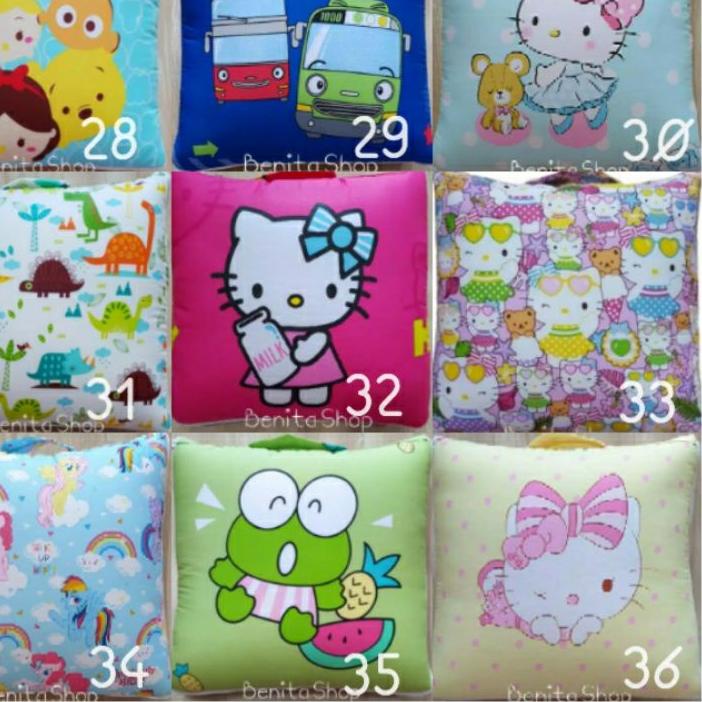 ❋ Bantal Selimut / Balmut Mini Karakter kain CVC ☈