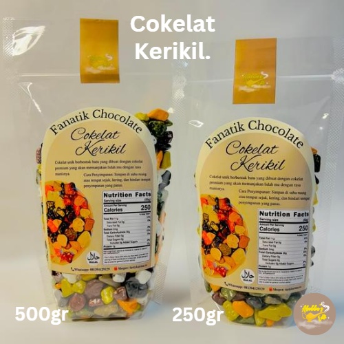 

Cokelat Kerikil Stone Dragees Fanatik Chocolate 100gr 250gr 500gr / 100% Halal, Premium, dan Original