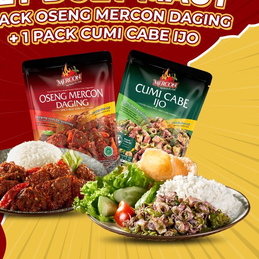 

☉ Mercon Merah Putih - Set Duet Maut || Oseng Mercon Daging + Cumi Cabe Ijo ♪