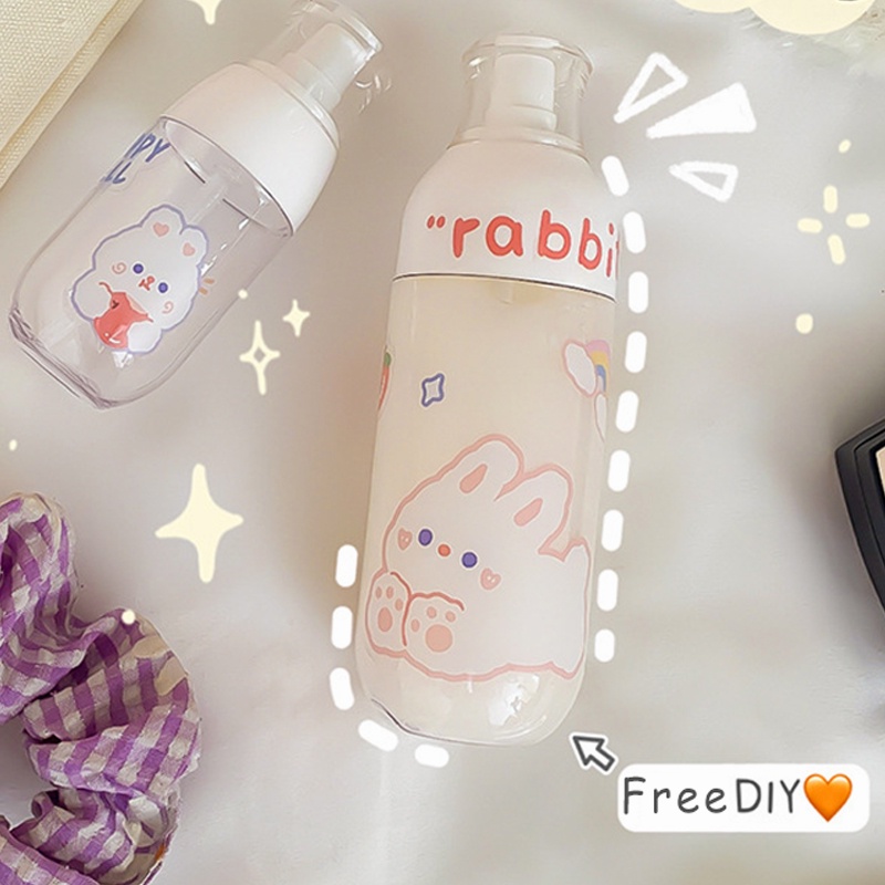 Botol Dispenser Travel Portable 50ml/Free Stiker Botol Kosong Spray Kosmetik/Alat Sortir Sample Lotion Serbaguna