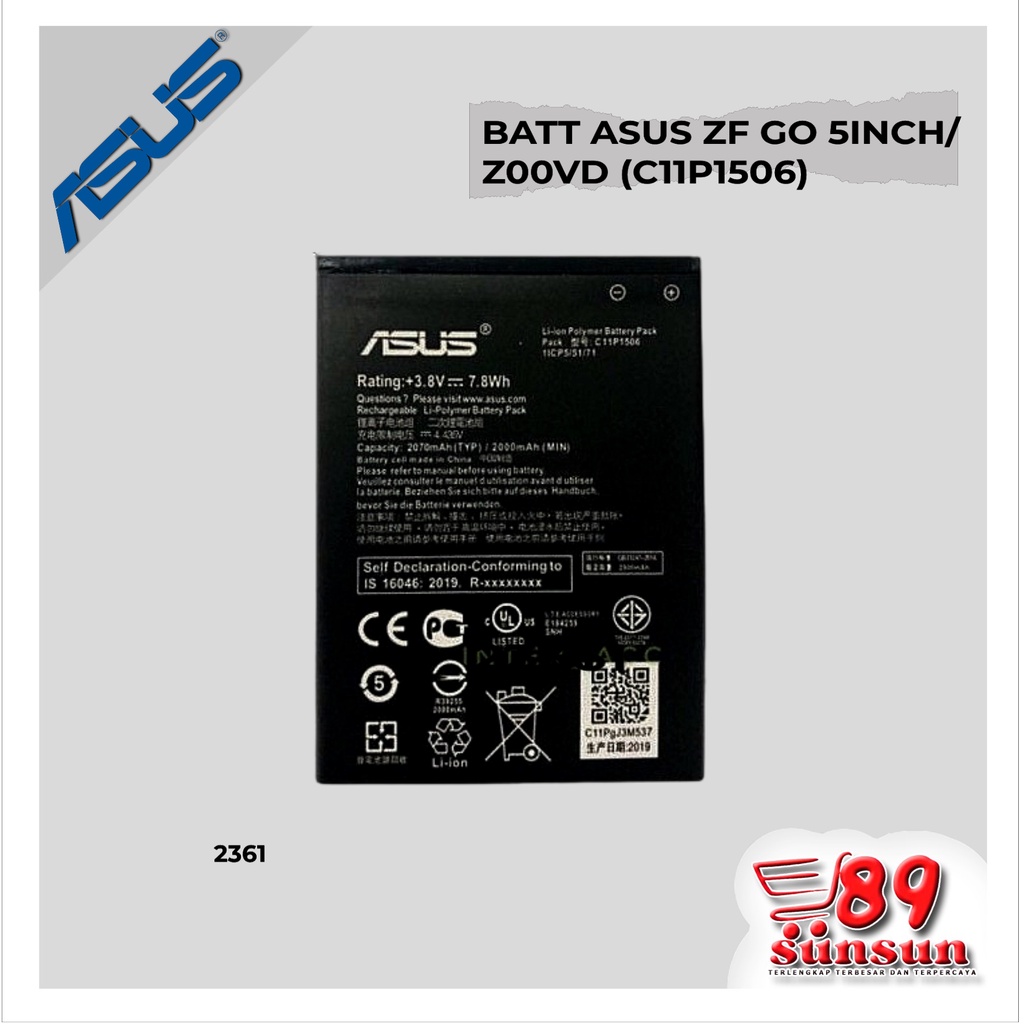 BATERAI ASUS ZF GO 5INCH/Z00VD (C11P1506)