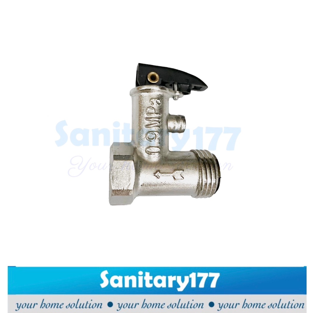 Safety valve Kuningan- klep pengaman air water heater safeti valve pemanas air brass nepel fititing spare part heater panas dingin /X33