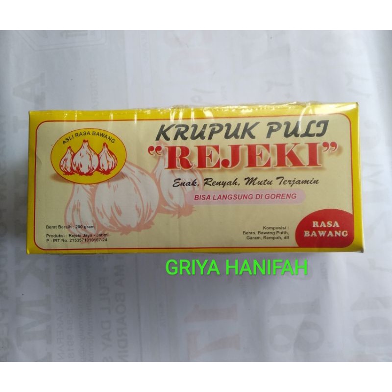 

KERUPUK PULI MADIUN MERK REJEKI