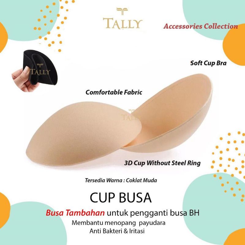 sepasang Busa Bra tambahan cup busa tipis Tally | pad sponge Tally
