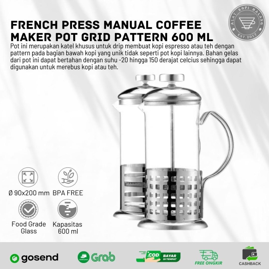 French Press Stainless 350 /600 ml