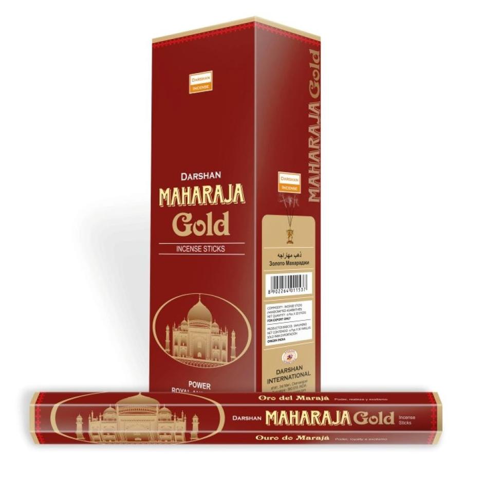 ⚡GROSIR⚡ Dupa India Aromaterapi Darshan Maharaja Gold Hexa Short 1 Box