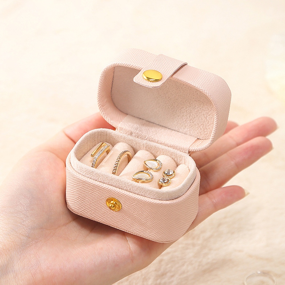 Kotak Cincin Mini Perhiasan Travel Jewelry Box Mini Tempat Penyimpanan Emas Storage Organizer Perhiasan Gelang Kalung Cincin Anting