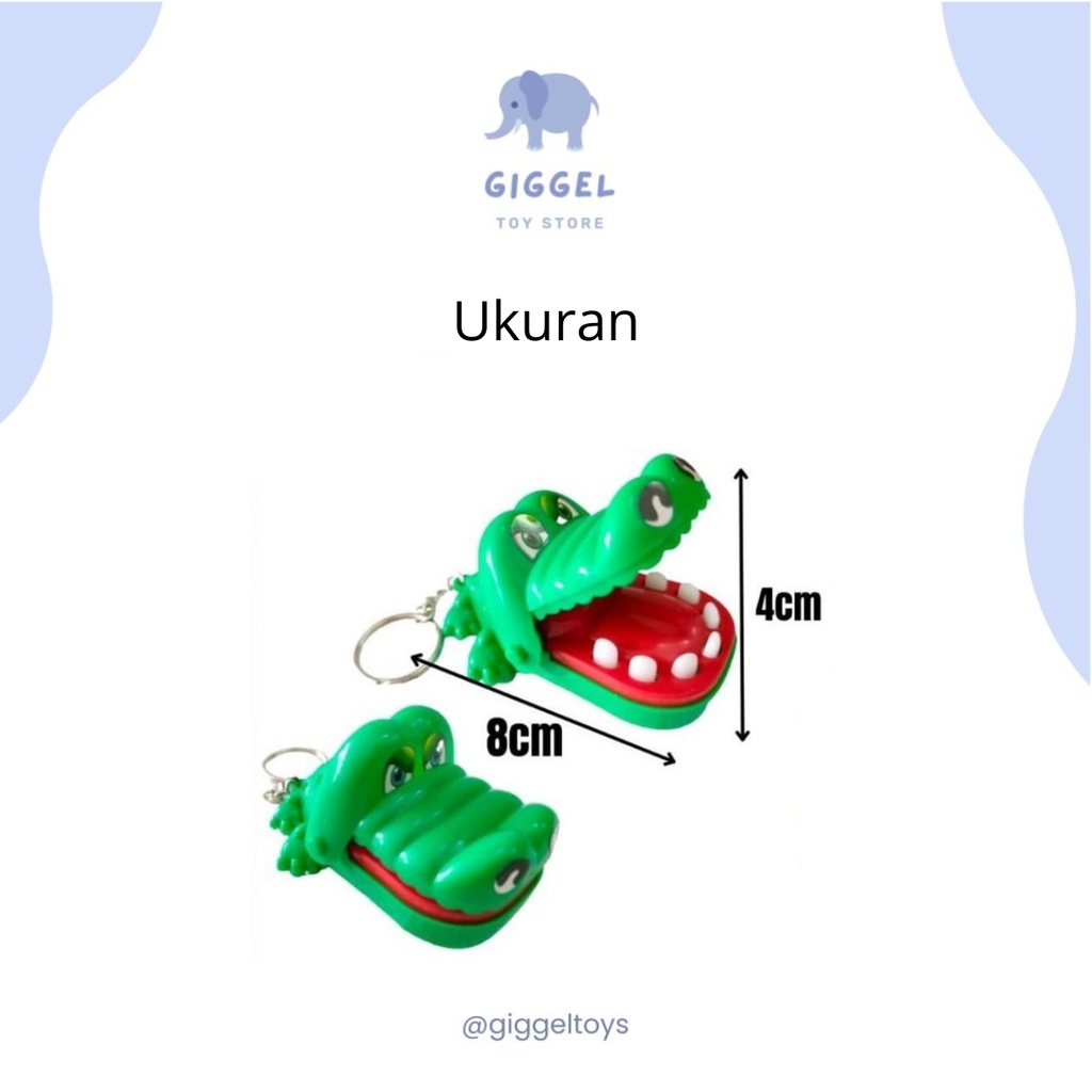 [ Giggel ] Mainan Anak Buaya Gigit / Mini Crocodile Dentist / Mainan Gantungan Buaya Gigit Mini