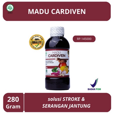 Madu Cardiven Original 280 Gram - Obat Herbal Atasi Stroke Penyakit Jantung Aritmia Lancarkan Sirkulasi Darah Berlegaitas BPOM RI