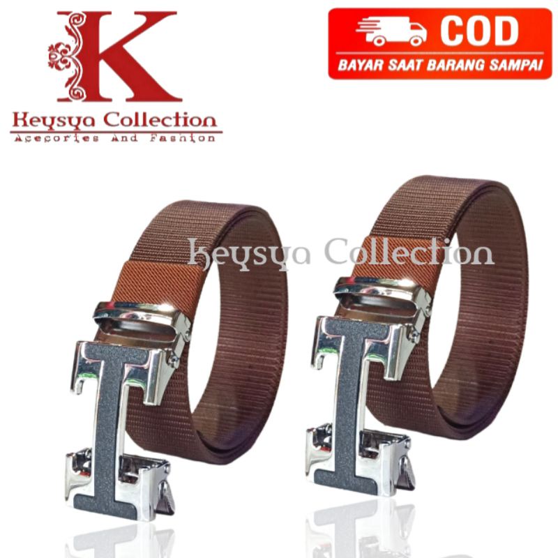 ikat pinggang pria Tactical sabuk pria nylon canvas gesper pria kanvas nylon