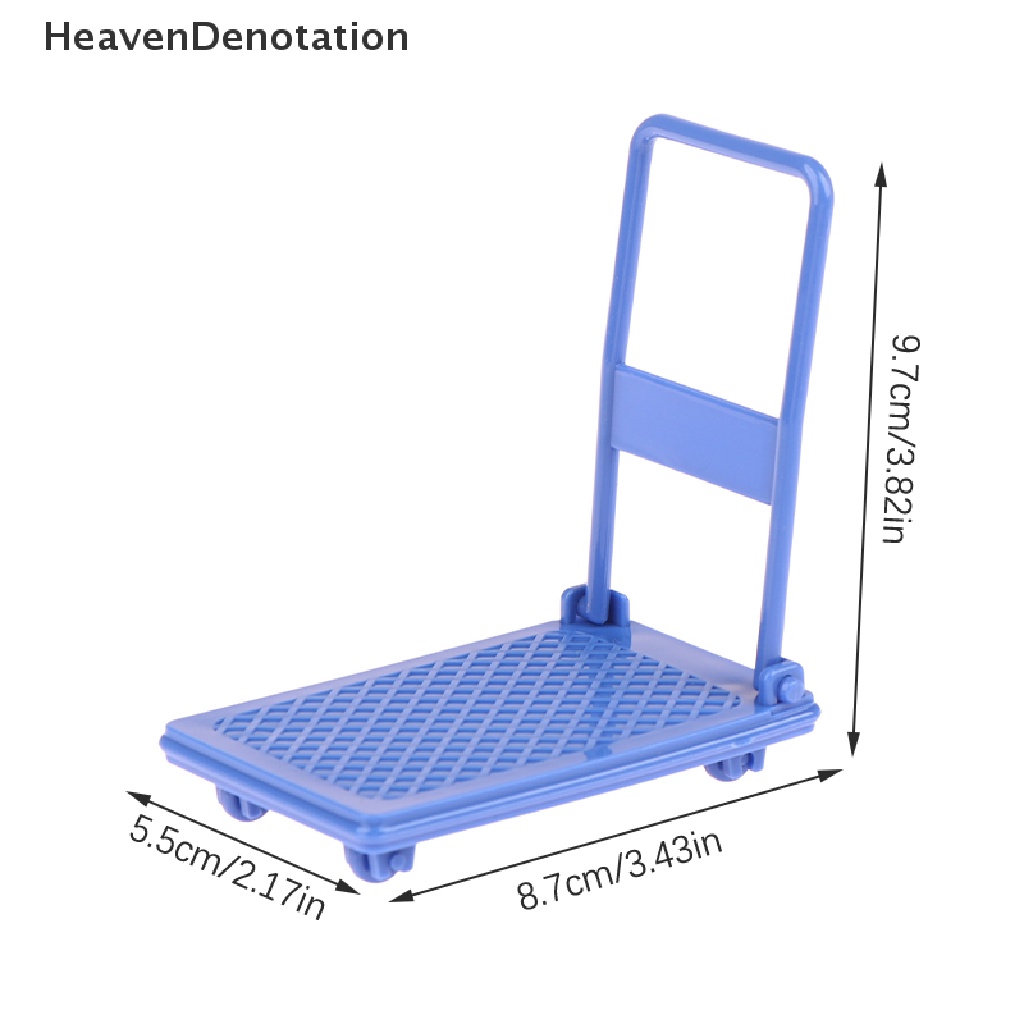 [HeavenDenotation] 1per12rumah Boneka Handcart Belanja Aksesori Gerobak Supermarket Model Handcart HDV