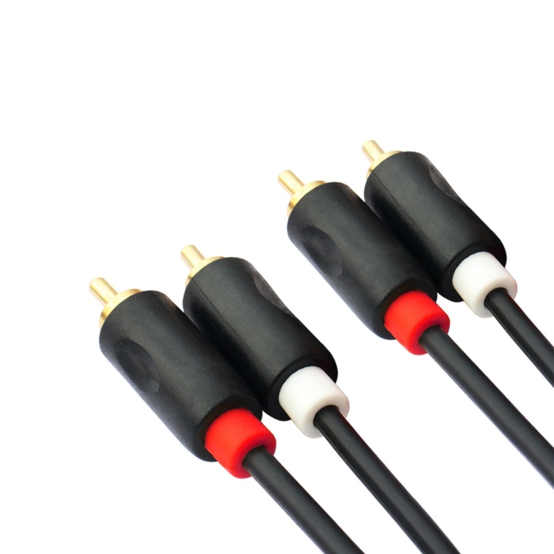 Zzz Kabel RCA 2RCA Male To 2RCA Male Stereo Interconnect Cable Cord Untuk Home Theater Set-top Box Amplifier Soundbox