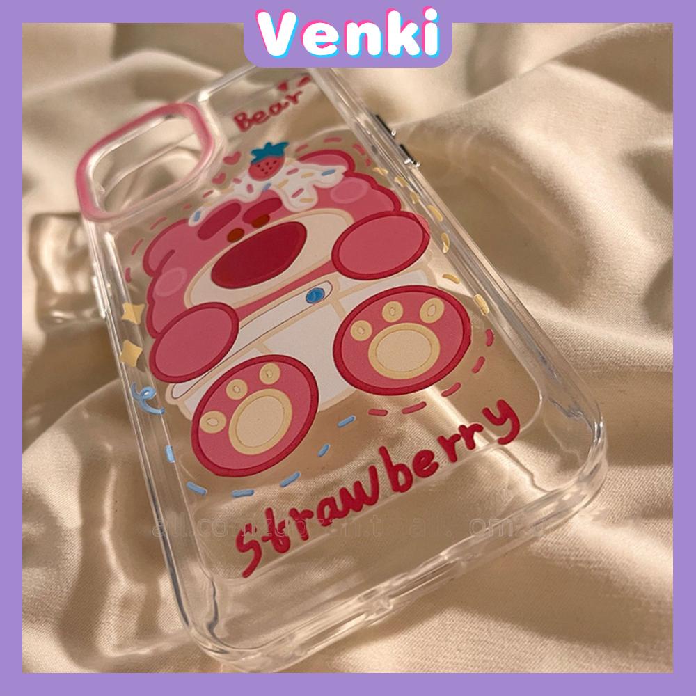 Case For iPhone 11 Soft TPU Transparent Space Case Cute Cartoon Bear Case Plating Buttons Camera Protection Shockproof For iPhone 14 13 12 11 Plus Pro Max 6 7 8 Plus XR XS