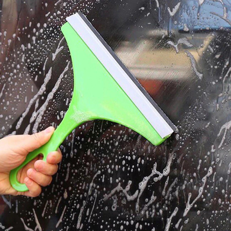 (RA)Wiper Karet Alat Pembersih Kaca Anti Jamur Jendela Rumah Cleaner Rubber Mirror Mobil Spatula Scrapper Silicone Gagang Lap