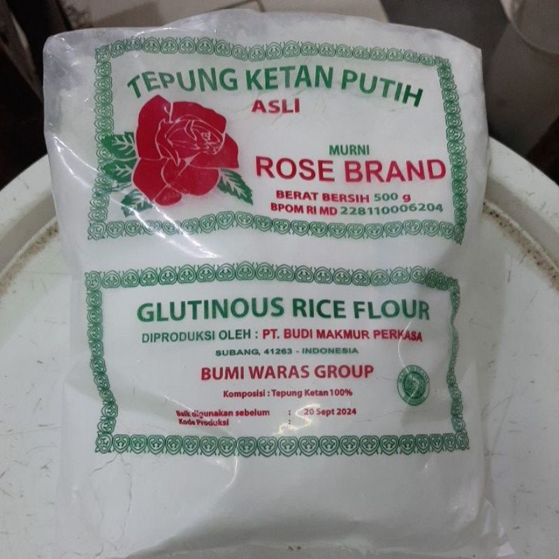 

Tepung Ketan Putih Rose Brand 500 gram
