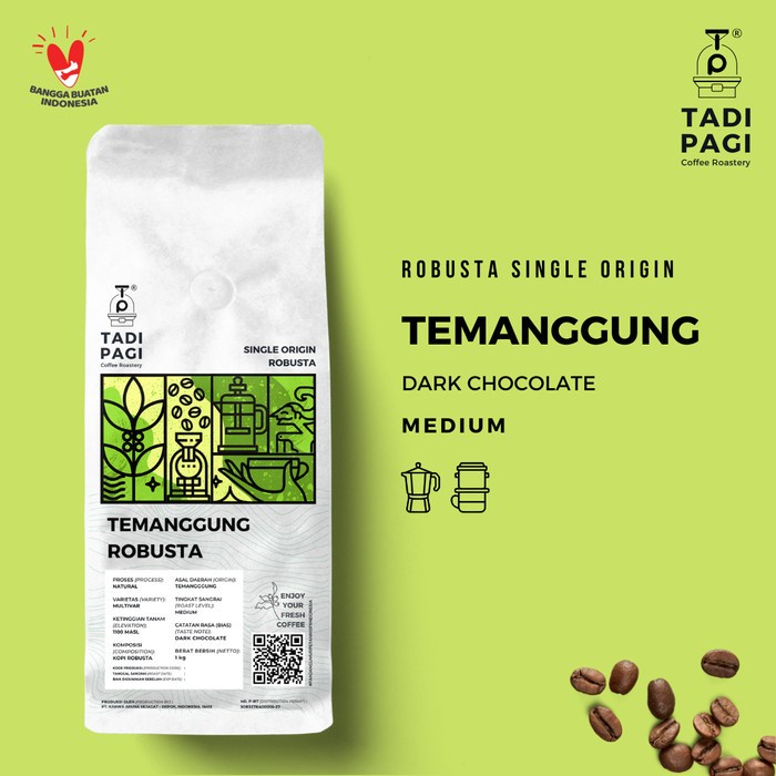 

Robusta Temanggung Roast Bean Coffee Kopi Biji Matang 500 gram