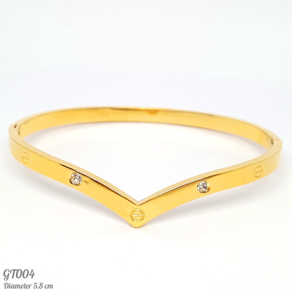 PGX Gelang Bangle Titanium Anti Karat Aksesoris Wanita - GT004