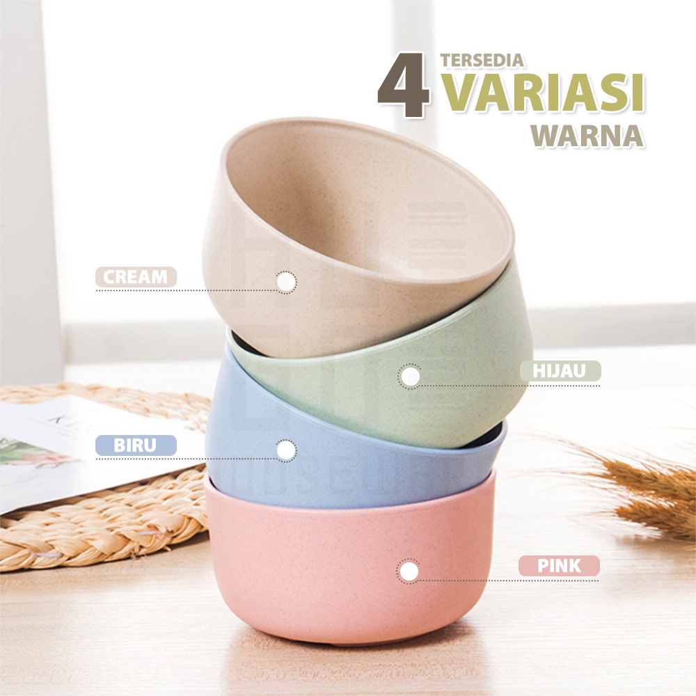 HUGO Mangkuk Sup Serat Gandum Jerami Wheat Straw Bowl Bahan Eco Friendly Tahan Panas Microwave