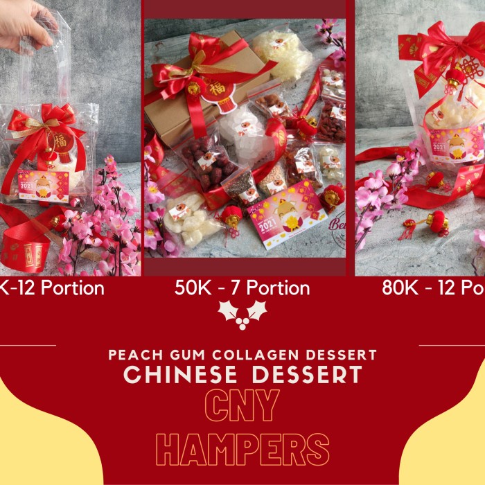 

(COD) Hampers CNY Imlek Paket peach gum collagen chinese dessert 11 variab - Big Mika Pouch