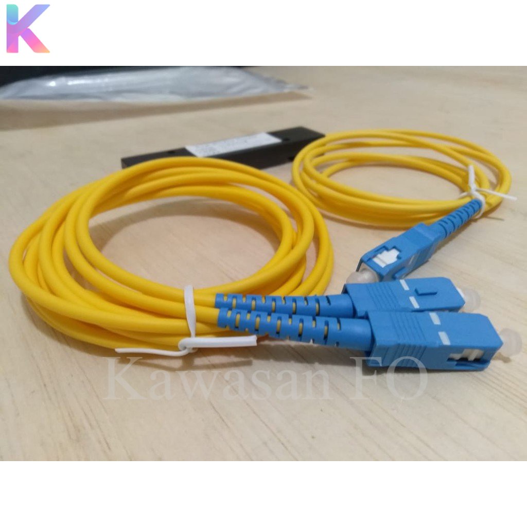 Passive Splitter  1:2 SC UPC / Pasif Spliter 1:2 Mini Modular SC UPC Fiber optik FTTH