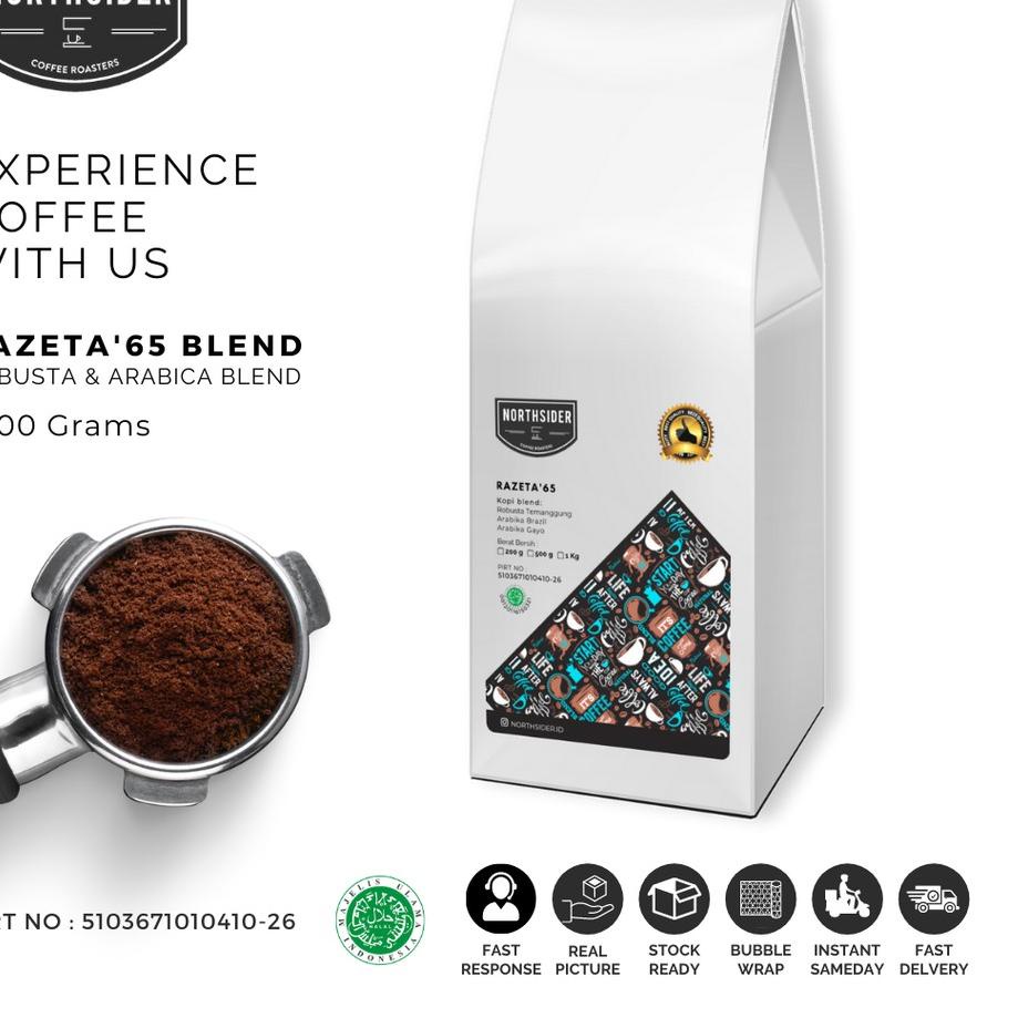 

❉ BIJI KOPI SUSU RAZETA'65 BLEND ROBUSTA-ARABIKA - 1KG NORTHSIDER COFFEE ☆