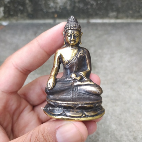 Unik Patung Budha Antik Bahan Kuningan Ukuran Kecil  Patung Perunggu Murah