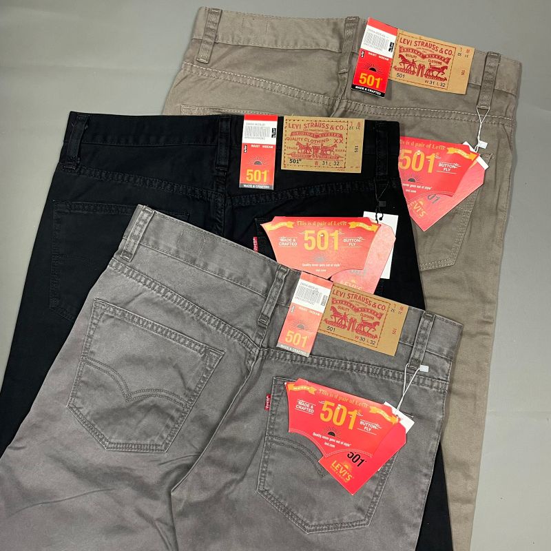 celana standar 501 kain kanvas sulfur/ celana panjang standar pria