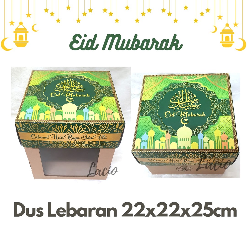 

LEBARAN 22 x 22 x 25 Dus Kue Cake Box Hampers Idul Fitri