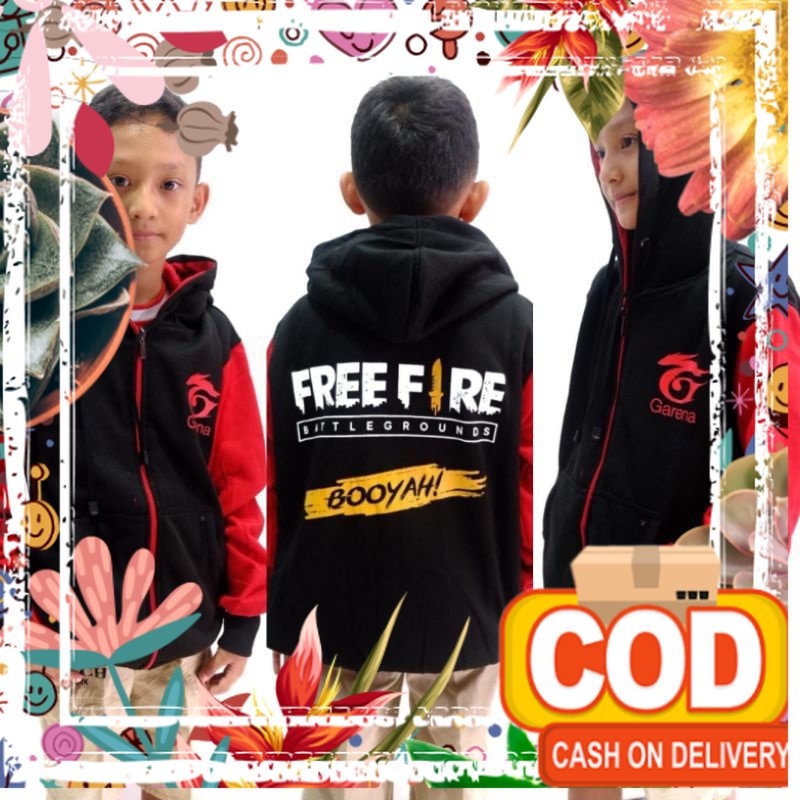 [COD]Sweater  HOODIE Free Fire Anak Laki Laki Gaming Jaket FF Evos TREND TERMURAHH.. / boboy ff boci