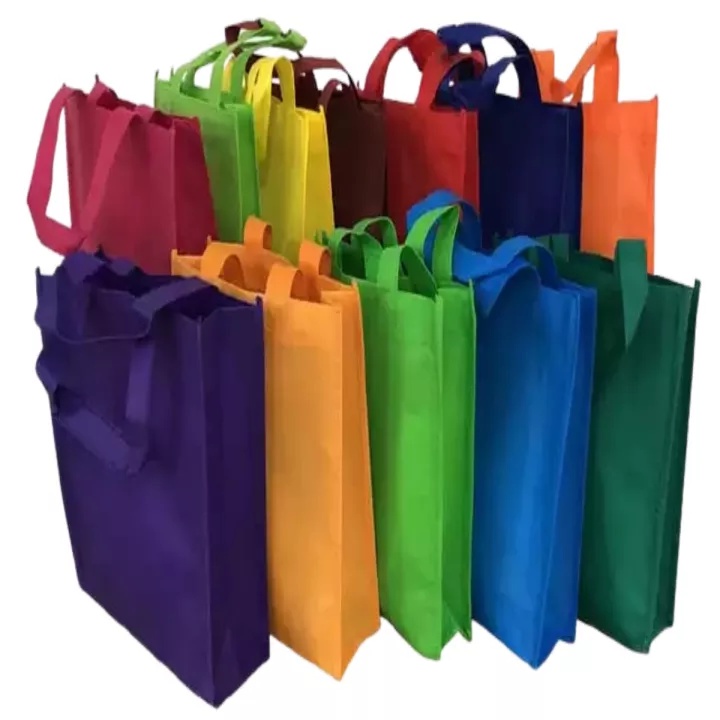 Tas Spunbond 75gsm model bok bag UK (20x25x9cm) dengan 2 lipatan samping dan bawah / tote bag