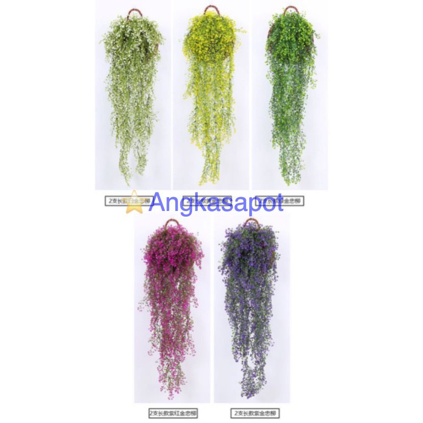 Daun Rambat ANGGREK Juntai Plastik Artifisial Dekorasi