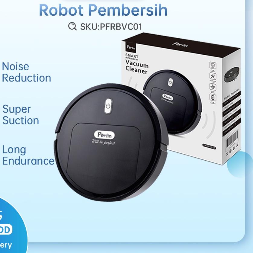 ➨ Perfin PFRBVC01 Robot Vacum/Robot Cleaner/ Smart Vacuum Vakum Auto Empty Station Robot Vacuum Clea