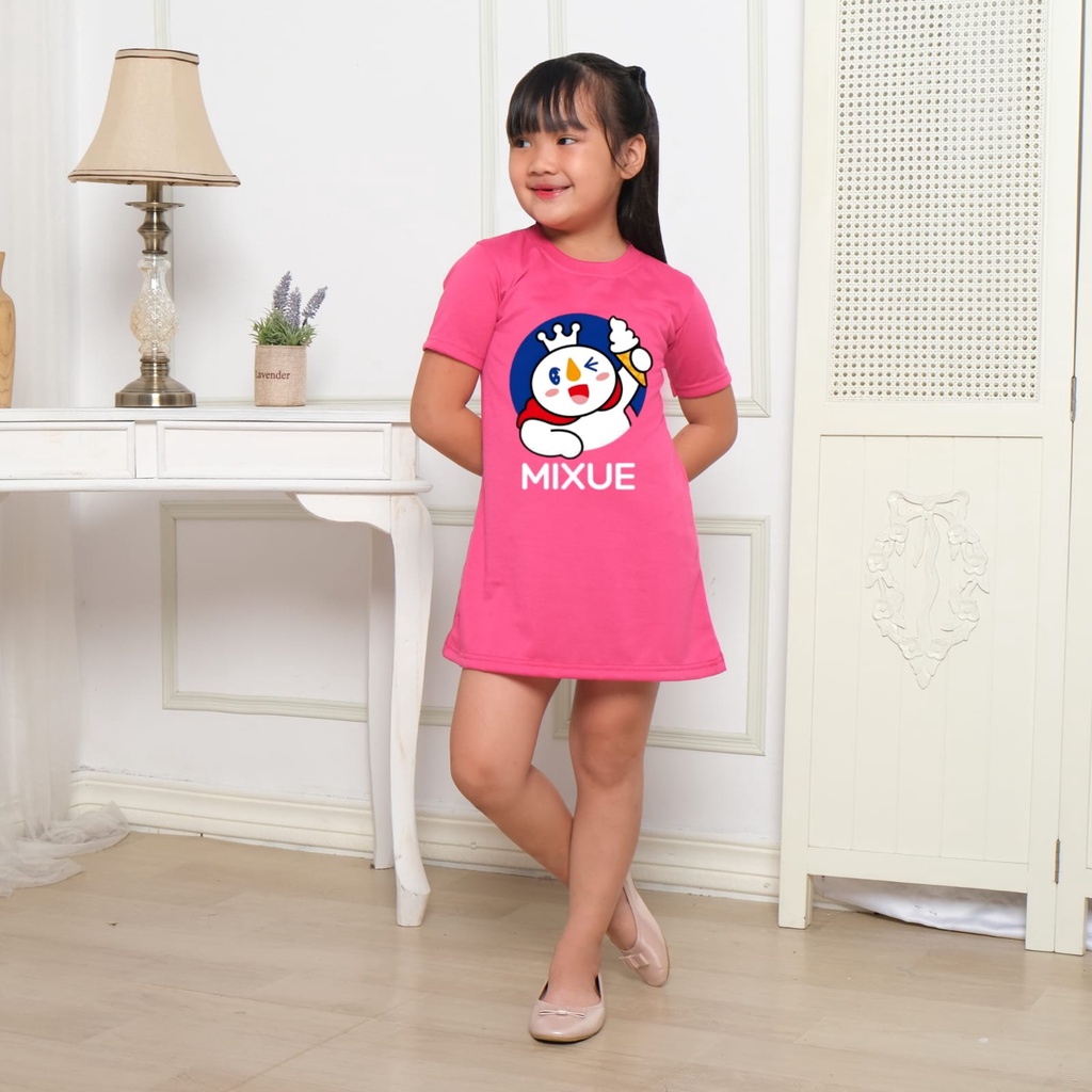 Hzl_outfit Dress For Girl Kids MIXUE/ 4-10 TAHUN ANAK PEREMPUAN