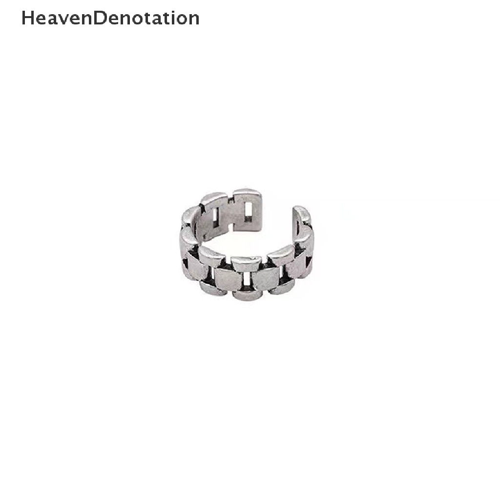 [HeavenDenotation] 925 Perak Fashion Romantis Gelang Jam Pembukaan Cincin Jari Untuk Wanita Pesta Pernikahan Halus Minimalis Valensi Hari Raya Perhiasan HDV
