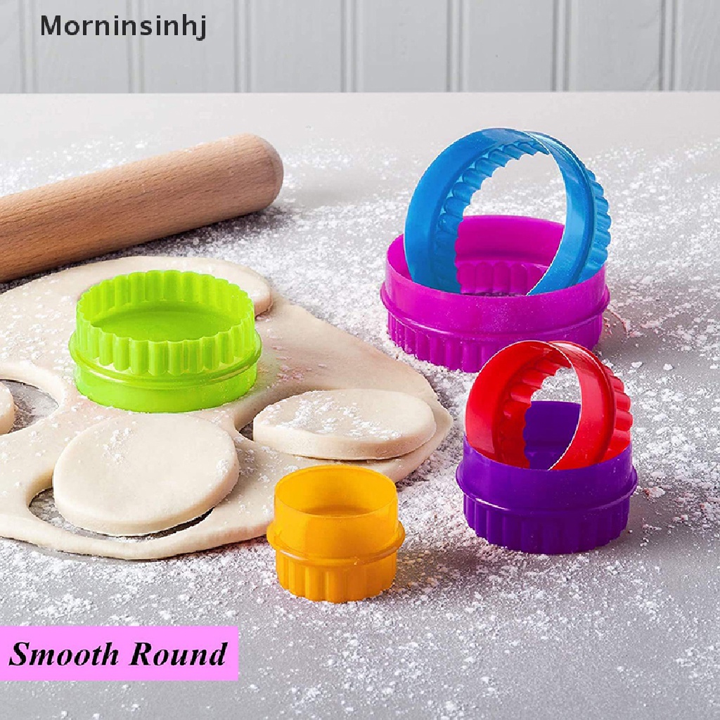 Mornin 6/8Pcs Cetakan Bentuk Bunga Bulat Fondant Diy Cetakan Kue Dapur Baking Pastry Tools Cake Decorag Tools Flower Cutter Cookie Tool id