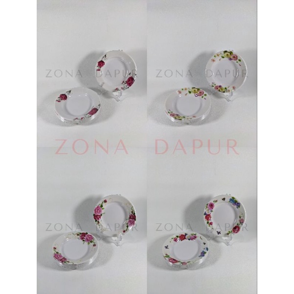 Piring Tatakan Gelas Melamin SINGASINGI (6 inch), Piring Kecil Melamin, Tatakan Melamin Motif, Pirin