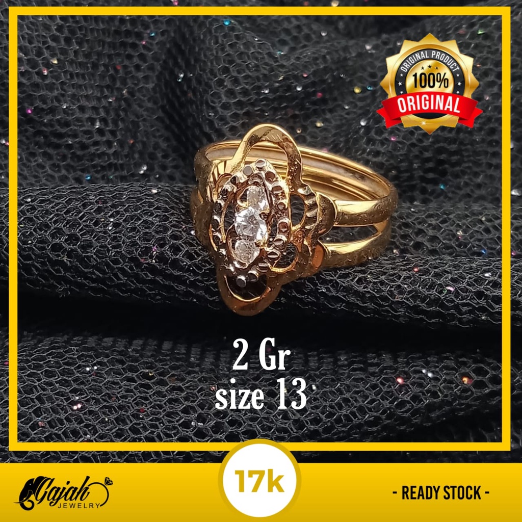 Cincin emas 17k - 2 gr kadar 750 - 4159