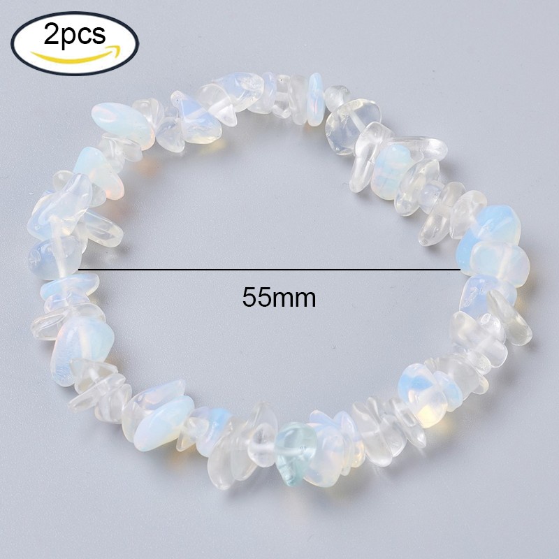Gelang Natural Opalite Quartz Chip Nudget Irreguler