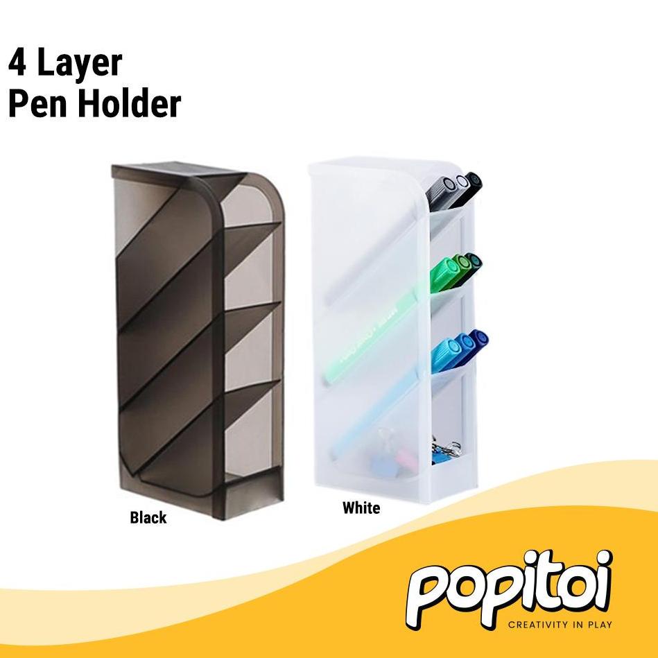 

W22 Pen Holder 4 Layer Grid - Rak Mini Tempat Pensil Alat Tulis Meja Desk Organizer Dekstop GRATIS ONGKIR ♚