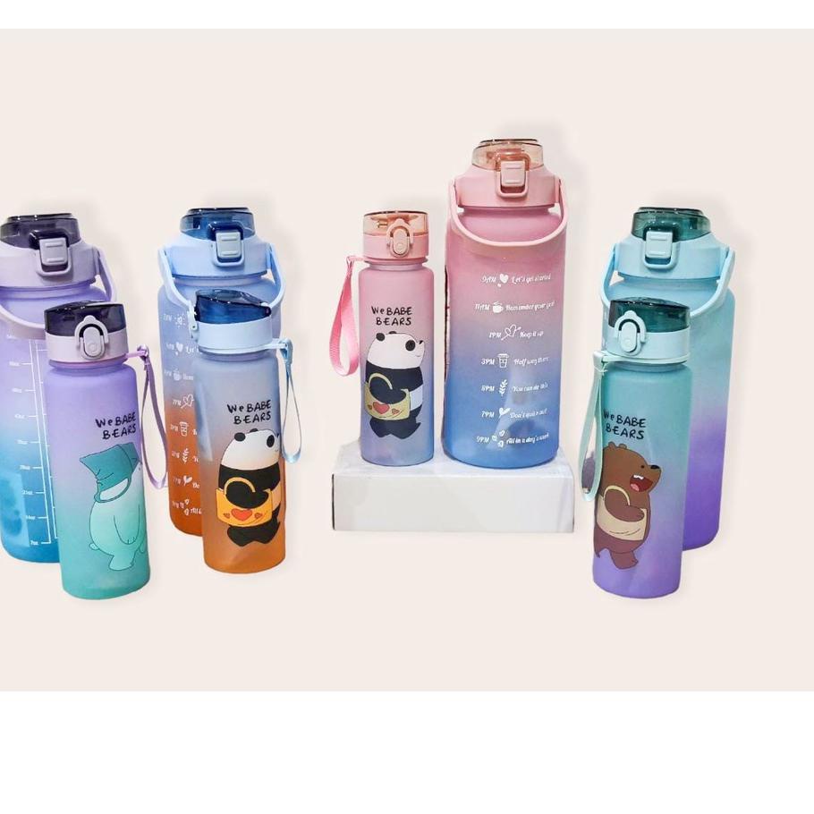❂ Botol Minum 2 Liter + 900ml  Botol Minum Viral 1 set ●