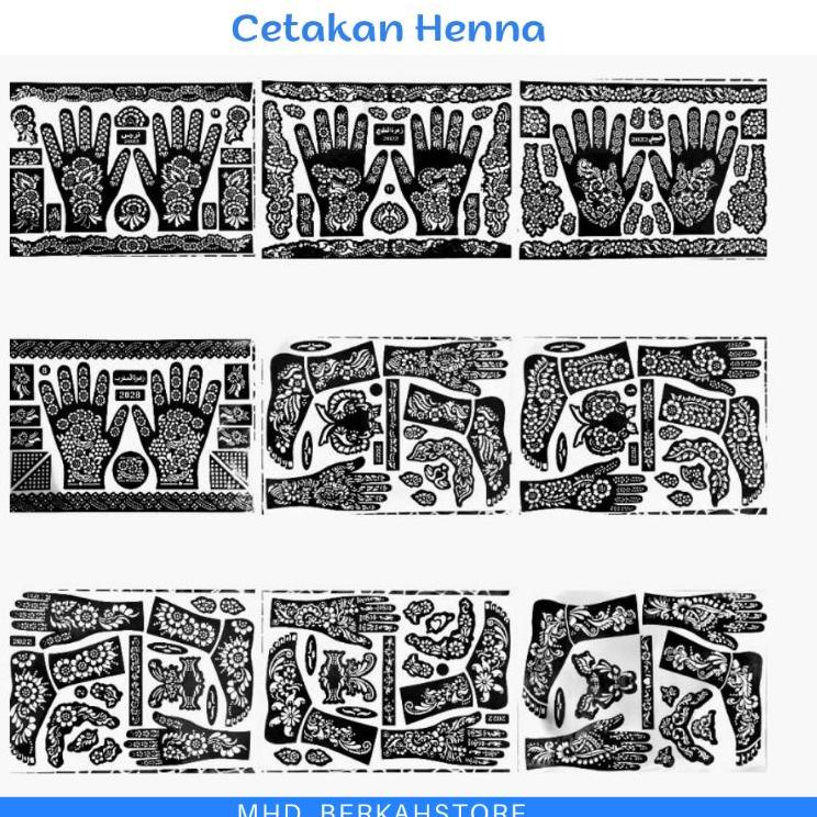 G39 [35 Motif] Stiker Cetakan Henna | Tatto tangan kaki & kuku | sticker tato hena RECOMENDED わ