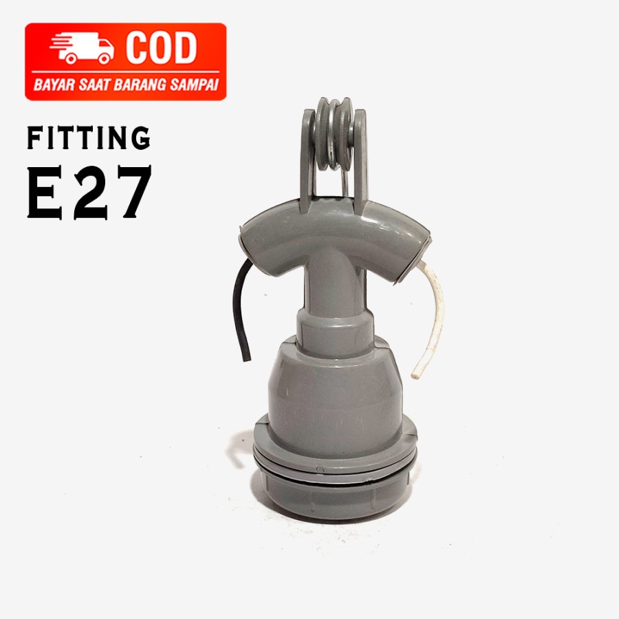AEBDG FITTING GANTUNG KERAMIK E27 / FITTING WD E27 BAHAN ALUMUNIUM COR / Fitting Fiting Besi Keramik