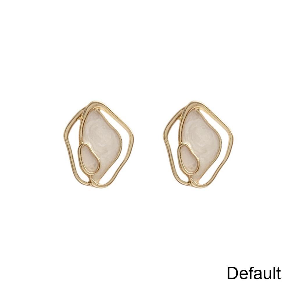 Timekey Temperamental Sederhana Geometris Shell Ear Studs Earrings Serbaguna Paduan Telinga Studs Wanita Perhiasan Aksesoris C2N9